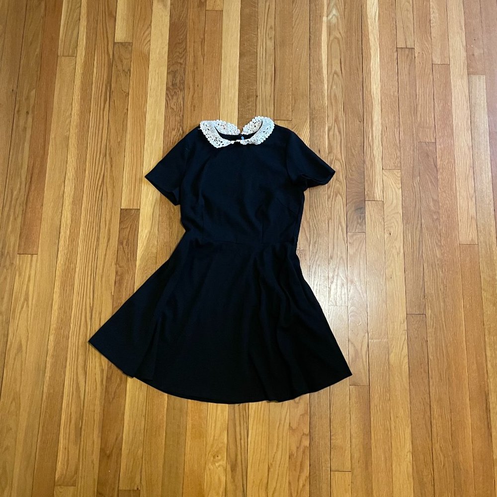 Cute Collared Black Dress